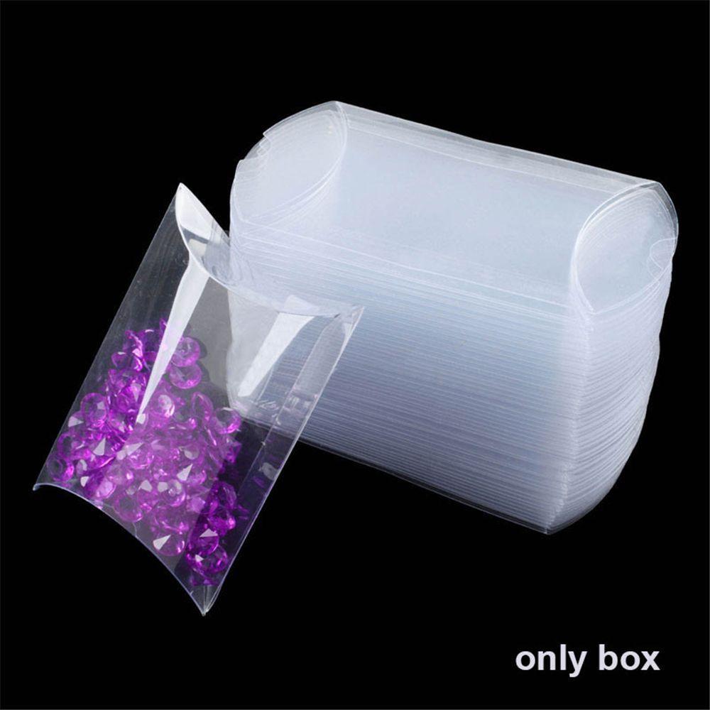 1/10/50Pcs Transparent Plastic Square Candy Boxes Clear PVC Gift Bags Cookie Pouch Wedding Favors Festive Party Supplies