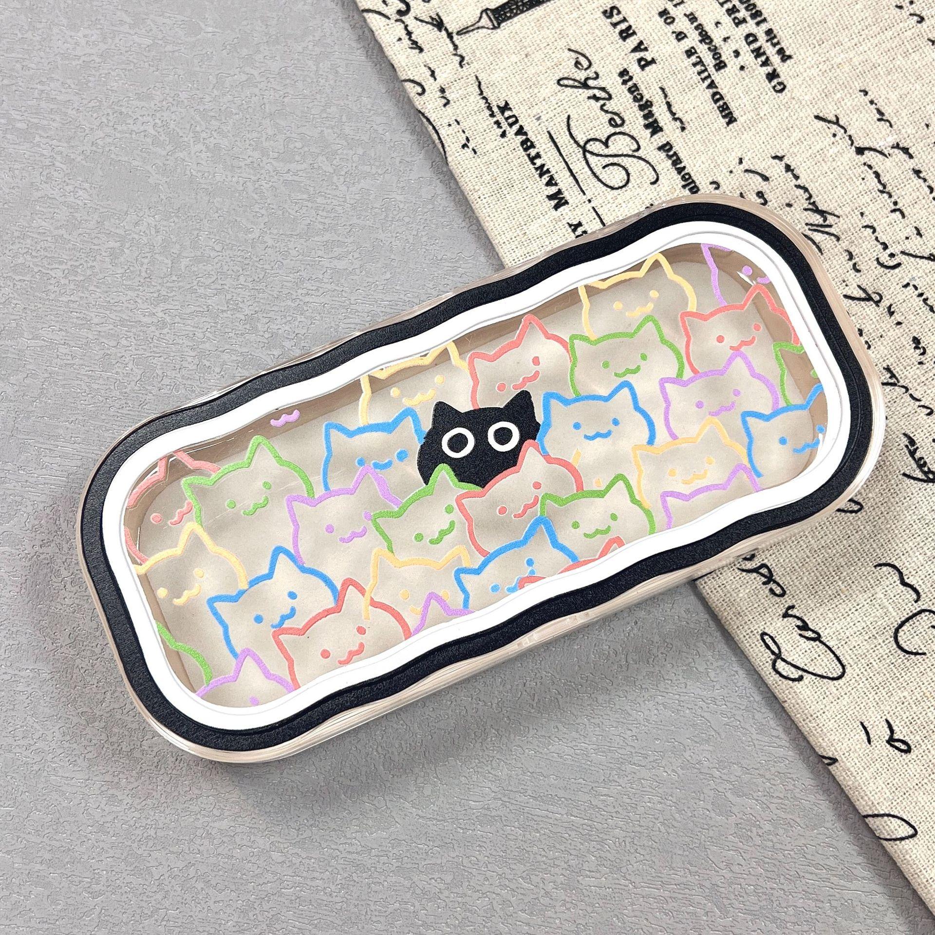 

Минималистичный цветочный бант, волнистый футляр для очков, креативная персональная коробка для хранения очков, держатель для очков с бабочкой и котенком для студентов