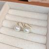 Silver needle zircon butterfly pearl earrings niche design light luxury stud earrings French high-end retro earrings wholesale