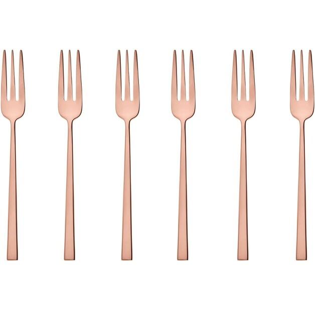 

Набор вилок для торта Sambonet Rock, PVD медь, 6 шт (52762CA5)