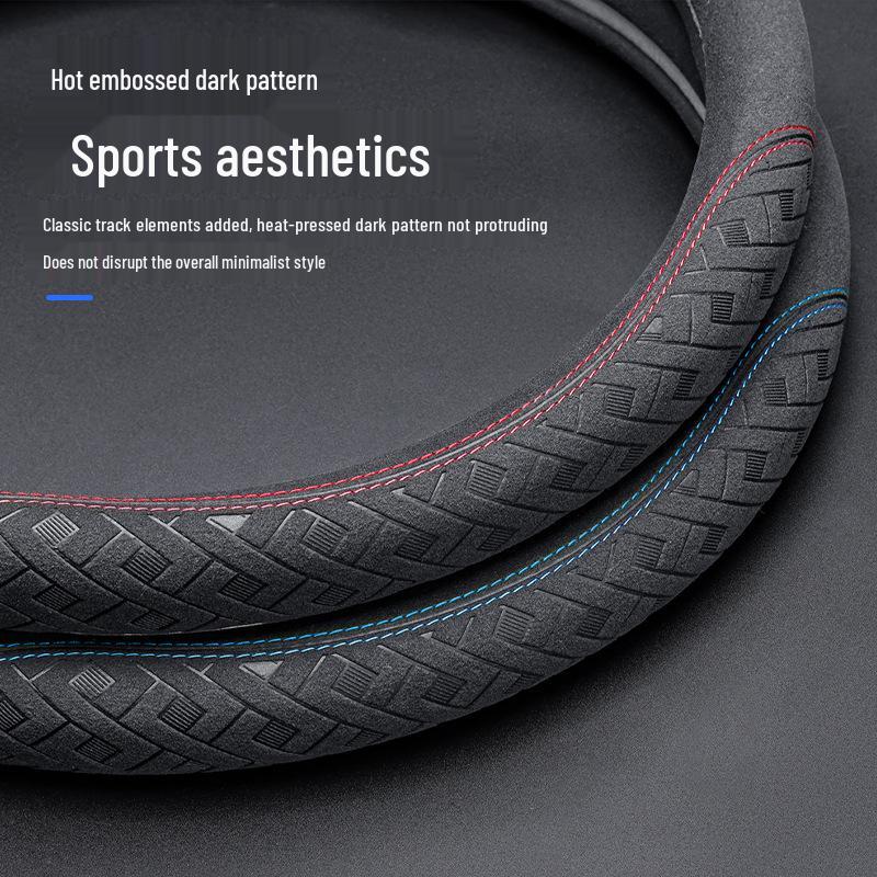 Borgward Steering Wheel Cover for BX7, BXI7, BX6, BX5, BX3 - Suede, Universal Four Seasons.