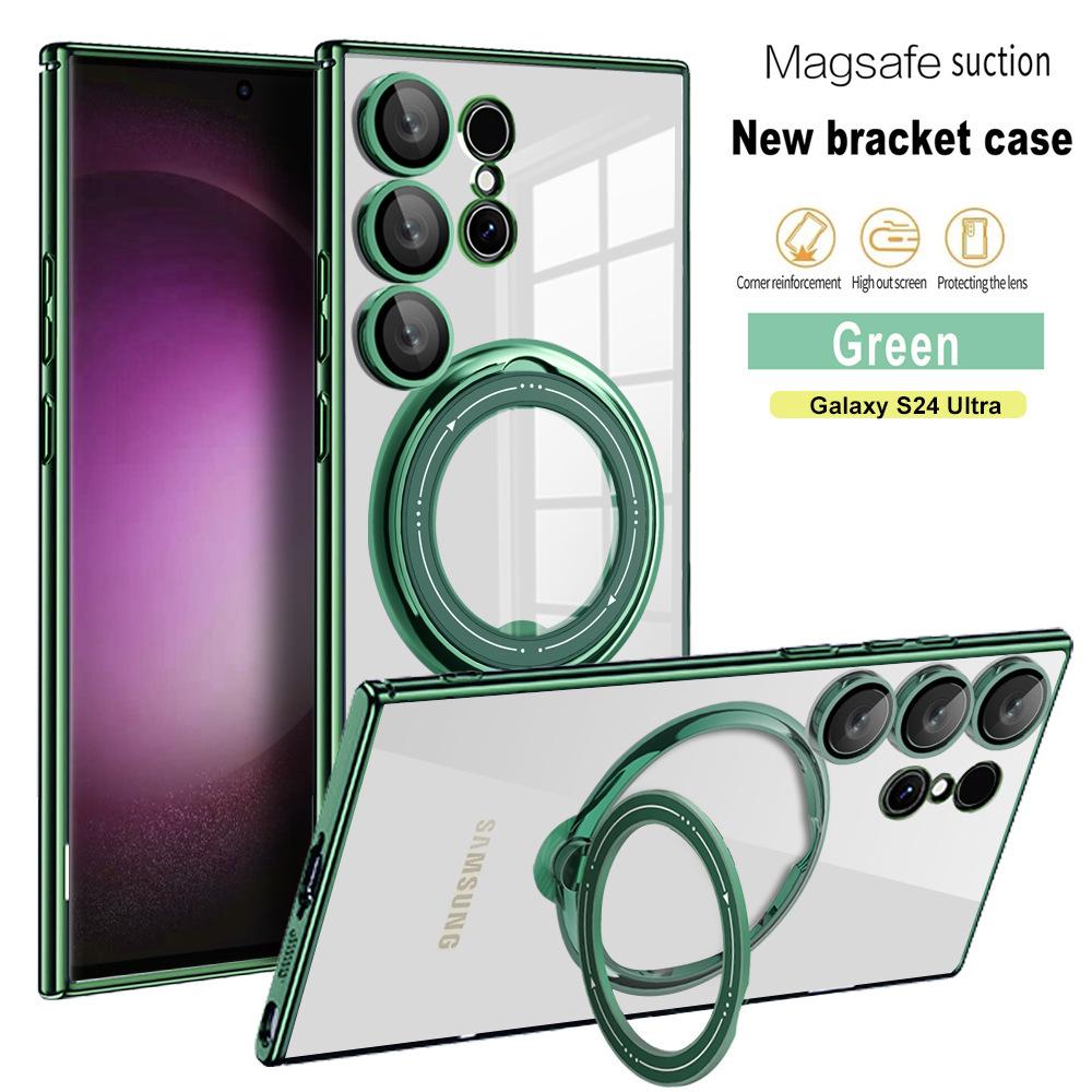 The Bright Shield Rotating Magnetic Stand Is Suitable for The Samsung S24Ultra Phone Case All-inclusive Lens A05S Drop Protection Case