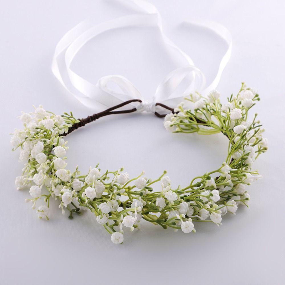 Hårtilbehør Blomst Hårbånd Hodeplagg Stoff Blomsterkrone Brud Corolla Hodekrans Brudeslør