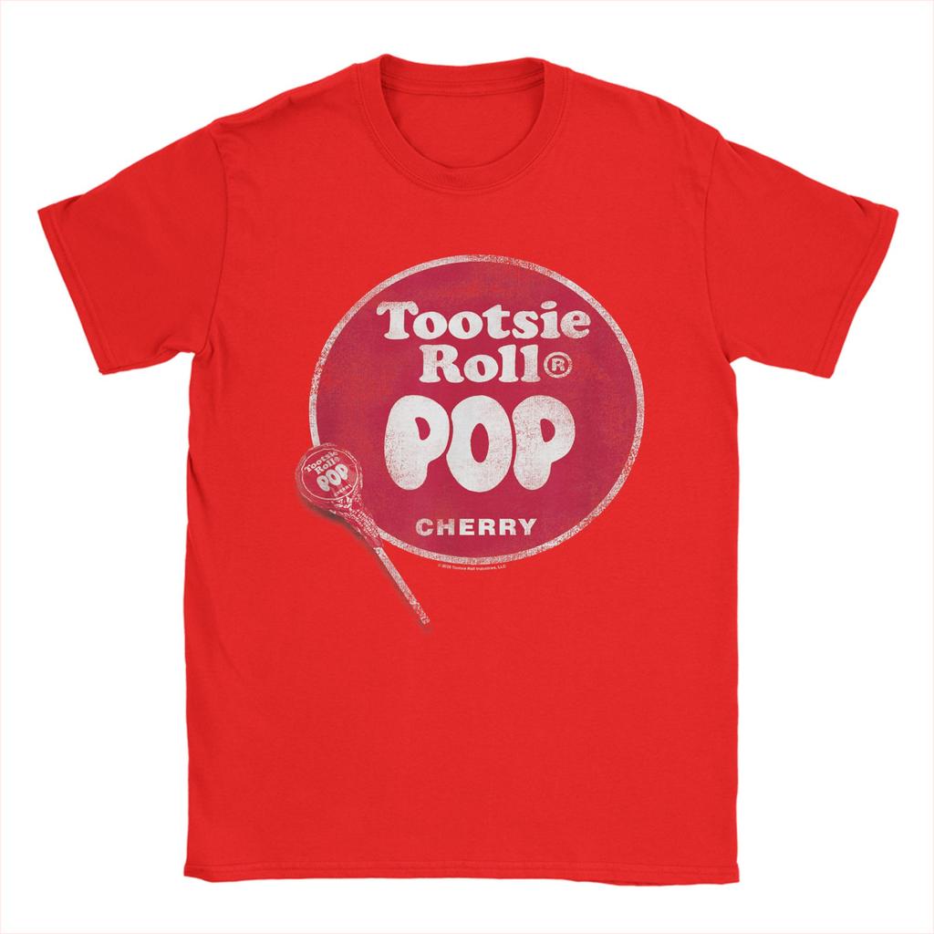 Vintage T Shirt Summer Tootsie Roll Pop Logo Fashion T-Shirts Cotton Tee Shirt for Male Y2K Fun Design Short Sleeve Tops