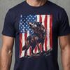 Patriotic Wolf Shirt • American Flag Wildlife Graphic • Independence Day Top • 4th of July Apparel • Comfort Colors 1717