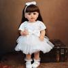 KEIUMI Full Body Silikon Vinyl Reborn Baby Doll 55 cm Jente Realistisk Langt hår Prinsesse Bebe Newborn Dukke For barn Bursdag Påskegaver