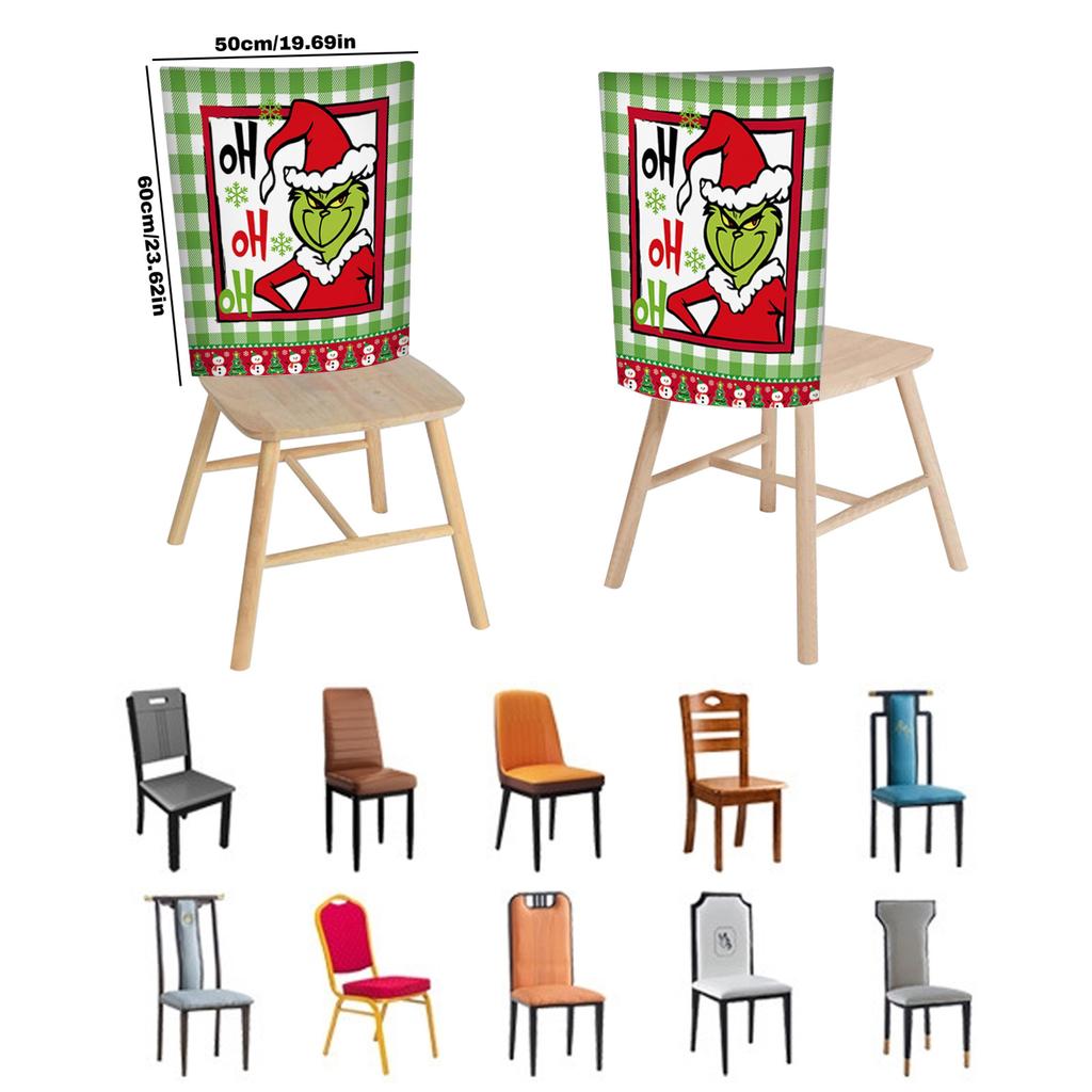 Christmas Chair Back Covers Gnome Chair Covers Xmas Dining Chair Covers For Home Kitchen Dining Room Decor,Not Elastic,19.6in*23.6in