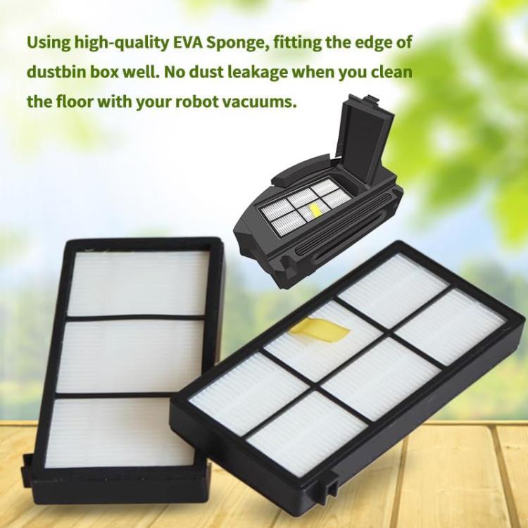 JUNSUNMAY 4pcs Sweeper Clean Filter with Brush for iRobot Roomba 800 / 900 Series