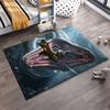 "Fantasy Warrior Battling Sea Monster Carpet with Vivid Artwork Design" Suitable for Use As an Anti-slip for Living Room Bedroom Sofas