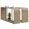 Outdoor Shelves 2 pcs Beige Poly Rattan