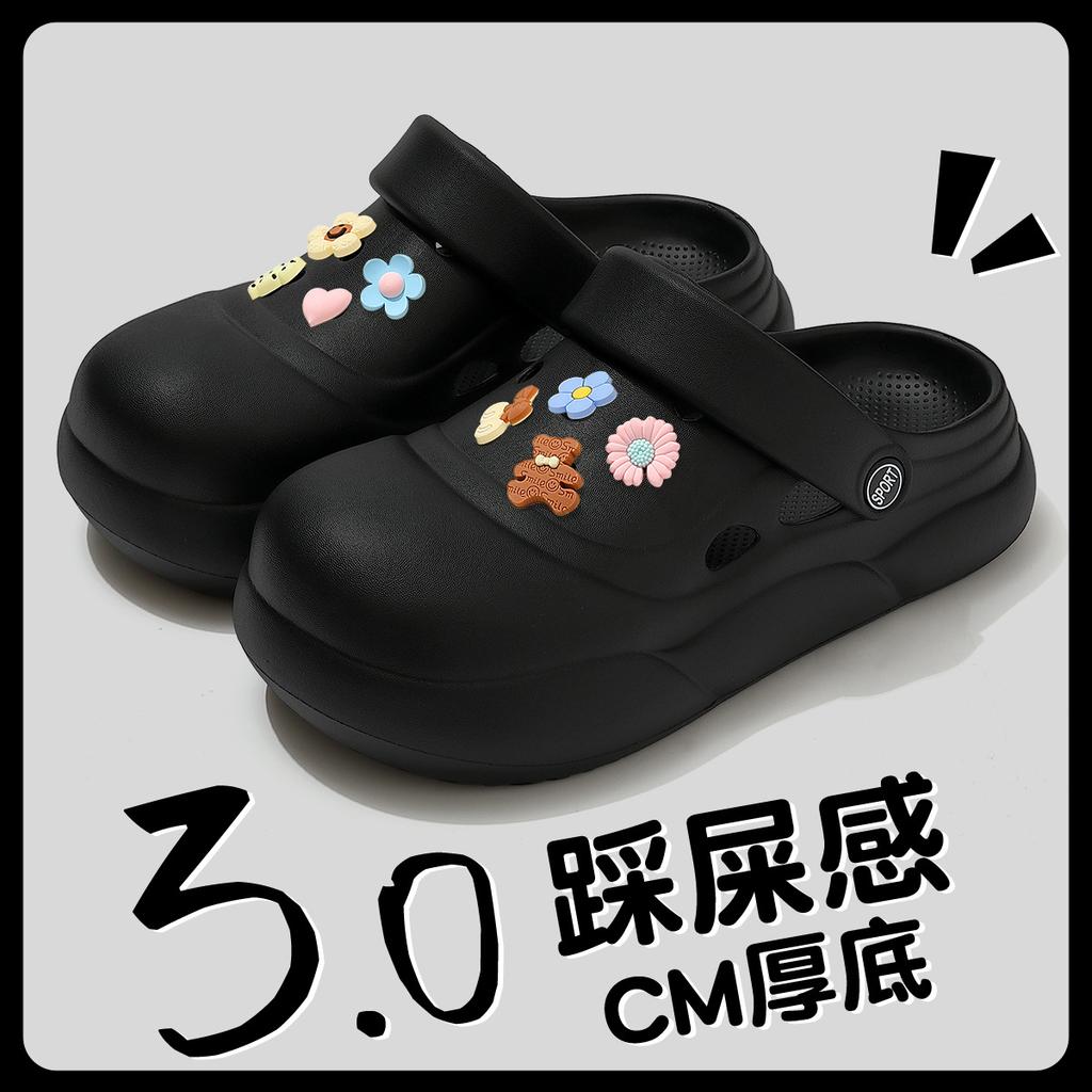 Hole shoes wear summer thick-soled new EVA soft-soled non-slip bag head sandals