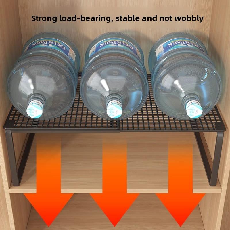 Heavy Duty Metal Wardrobe Storage Rack Adjustable Height Vertical Organizer with Sturdy Iron Frame for Clothes Shoes and Liners