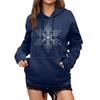 Women's Winter Christmas Printed Pullover Hooded Sweatshirt Fleece Long Sleeve Sweatshirt