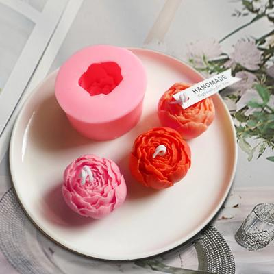 3D Peony Flower Silicone Mold Flower Bloom Rose Shape Silicone Fondant Soap Cupcake Jelly Candy Chocolate Decoration Baking Tool