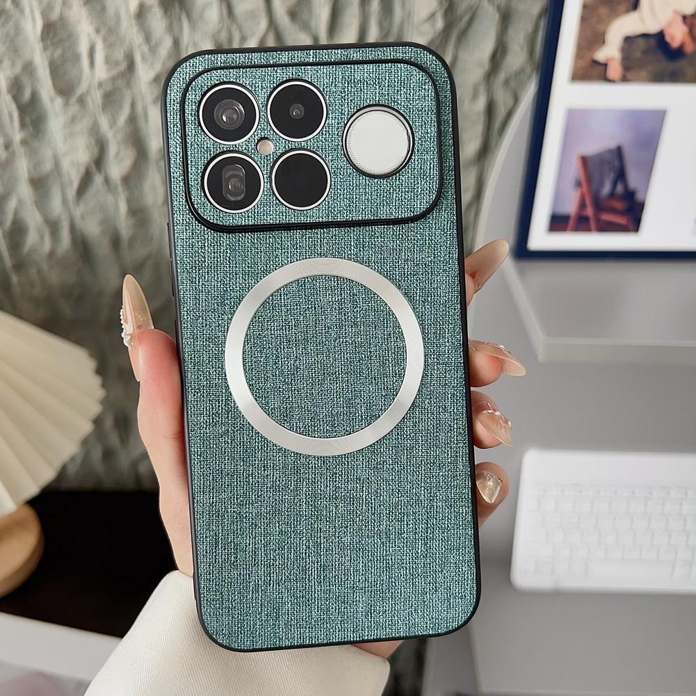 Custodia in Pelle Piana Magnetica in Tessuto di Lusso per Xiaomi Poco F9 Ultra F9 Pro F8 Ultra F8 Pro Cover di Protezione per Telefono con Ricarica Wireless