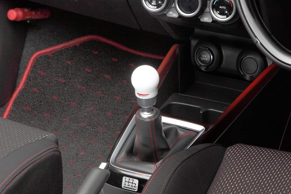 MONSTER SPORT Monster Shift Knob C Type M12 X P1.25 Spherical White Diameter =