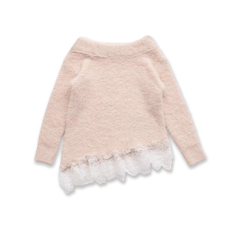European Style Lace Patchwork Knitwear - Winter 2025 Collection Large