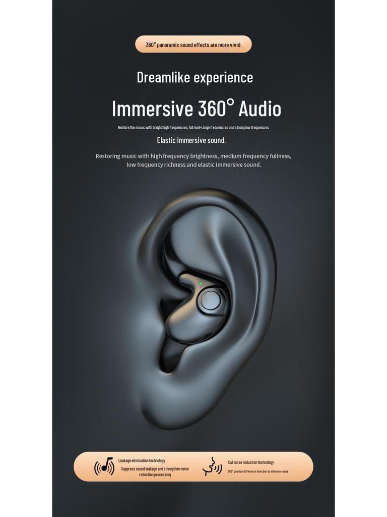 MD558 Ultra-thin Bone Conduction Wireless Bluetooth In-ear Sleep Headset