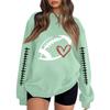 Unisex Lightweight Long Sleeve Neck Pullover Sweatshirt Printed Casual Top