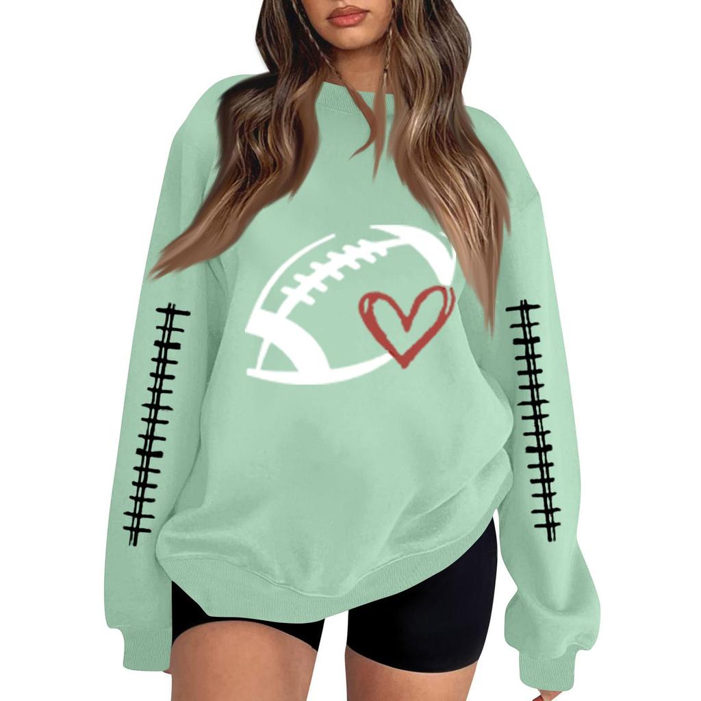 Unisex Lightweight Long Sleeve Neck Pullover Sweatshirt Printed Casual Top