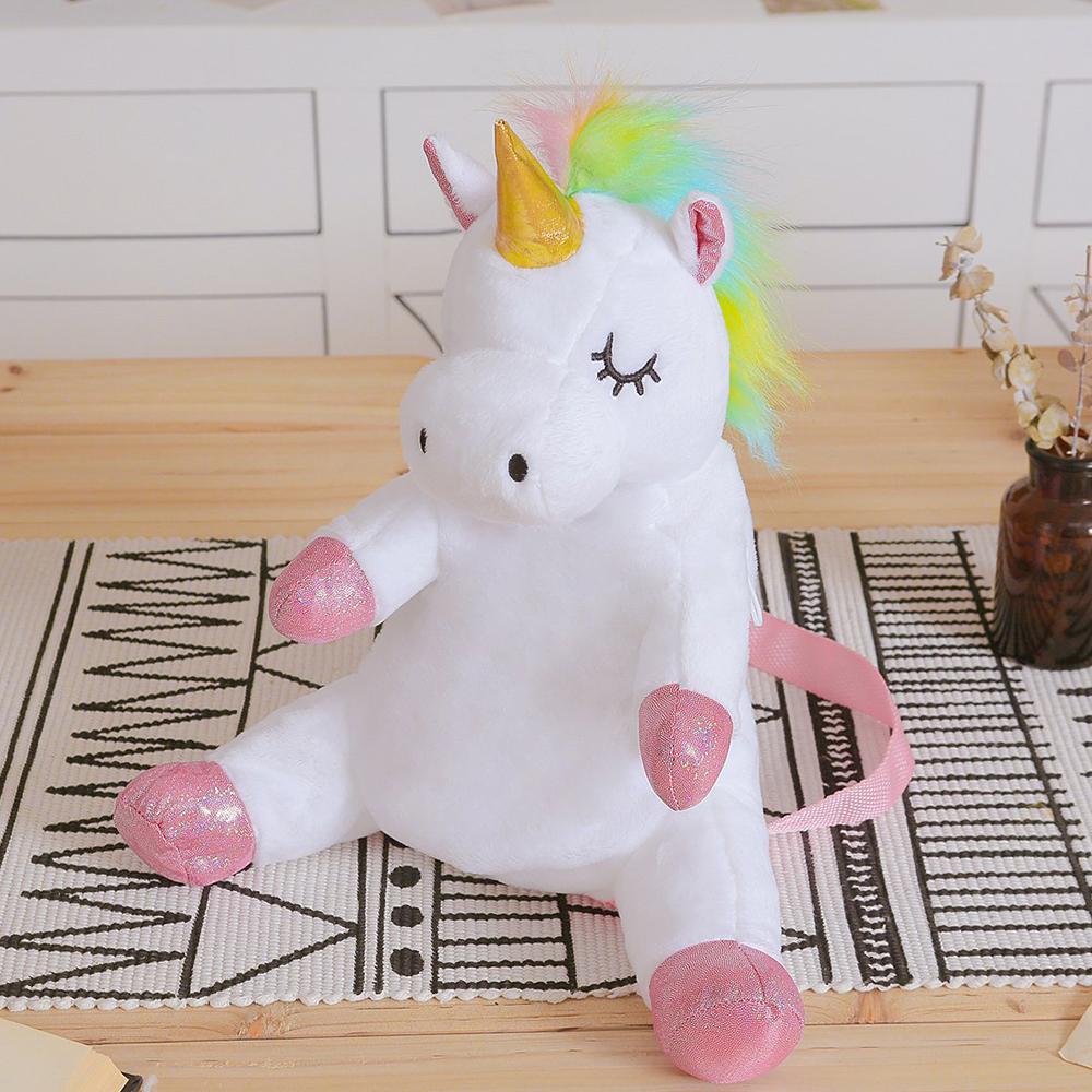 Neuer Eingang Magisches Einhorn Plüsch Rucksack Niedliches Kawaii Kuscheltier Schultasche Für Jungen Mädchen Kind Fantasy Geschenk Feiertag Geburtstag