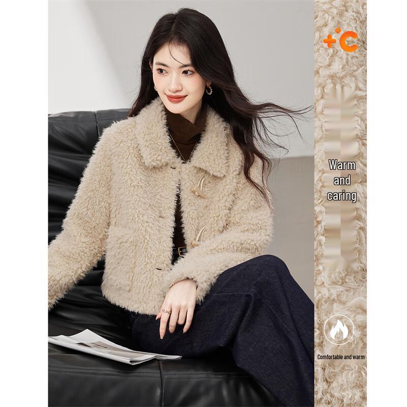 

XinFeiYu Light Luxury Retro Faux Fur Winter Coat M