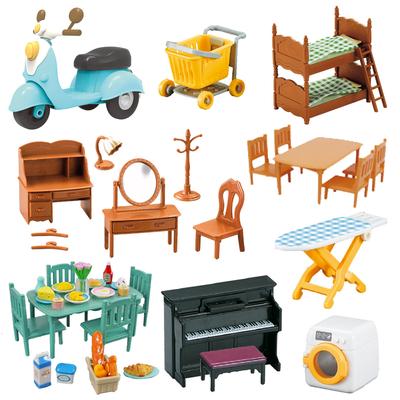 1:12 minyatür mobilya orman aile mutfak oyuncak yemek masası Dollhouse aksesuarları banyo kız hediyeler için oyna Pretend oyuncaklar