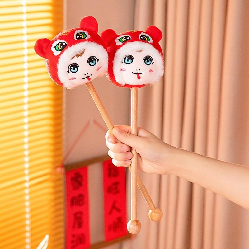 Snake Mascot Cute Plush Toys Red Envelope Hanging Zodiac Massage Gifts Stick