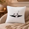 panda Cushion Cover Anti-dustmite Pillowcase Invisible zipper silky short plush Sofa cushion cover