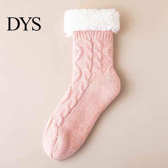 Thermal Slipper Socks 1 Pair Non-Slip Ultra-Thick Cashmere Home Sleeping Indoor Winter Footwear for Women And Elderly Slip-proof