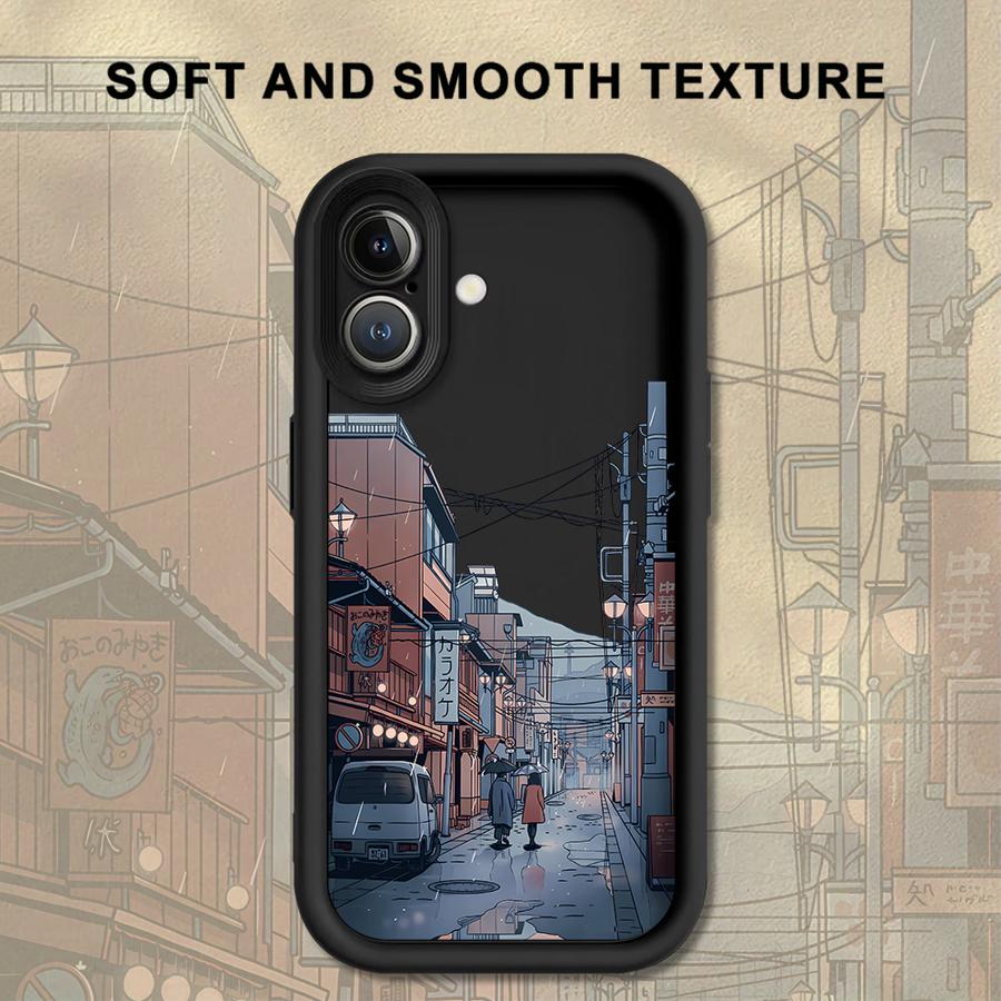 Case for iPhone 17 Pro Max 16 11 14 13 Air 15 Plus 17e 12 Pro Phone Cover Anime Town