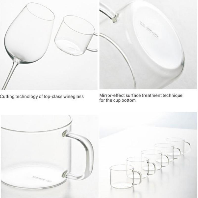 150mL High Borosilicate Heat-resistant Glass Cup Set of 2cups for Tea Juice Water