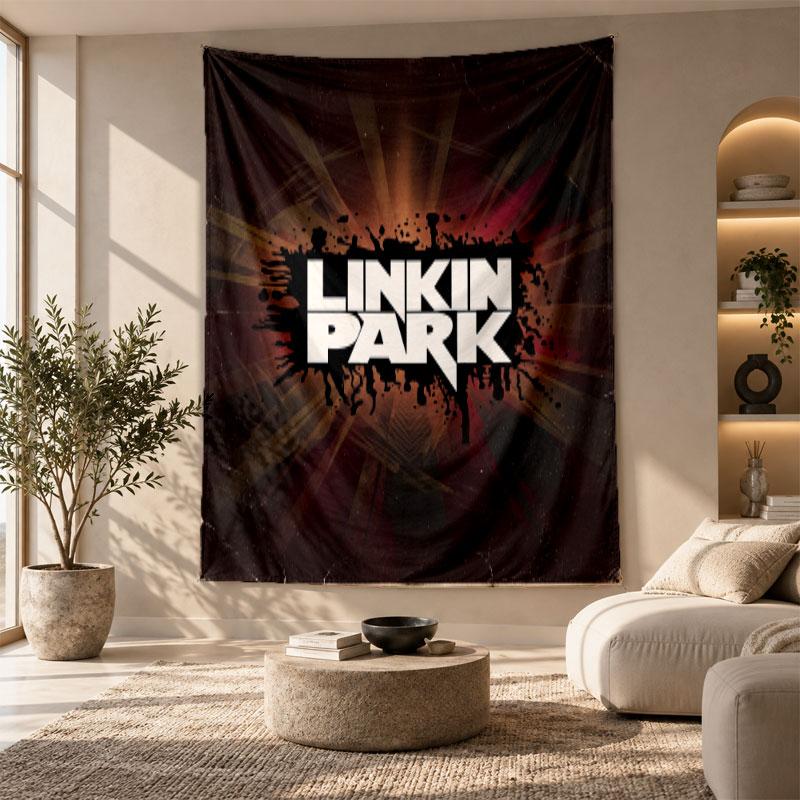 Decorative Tapestry,Linkin Park Printed Wall Art, Lightweight Wall Hanging For Bedroom Background