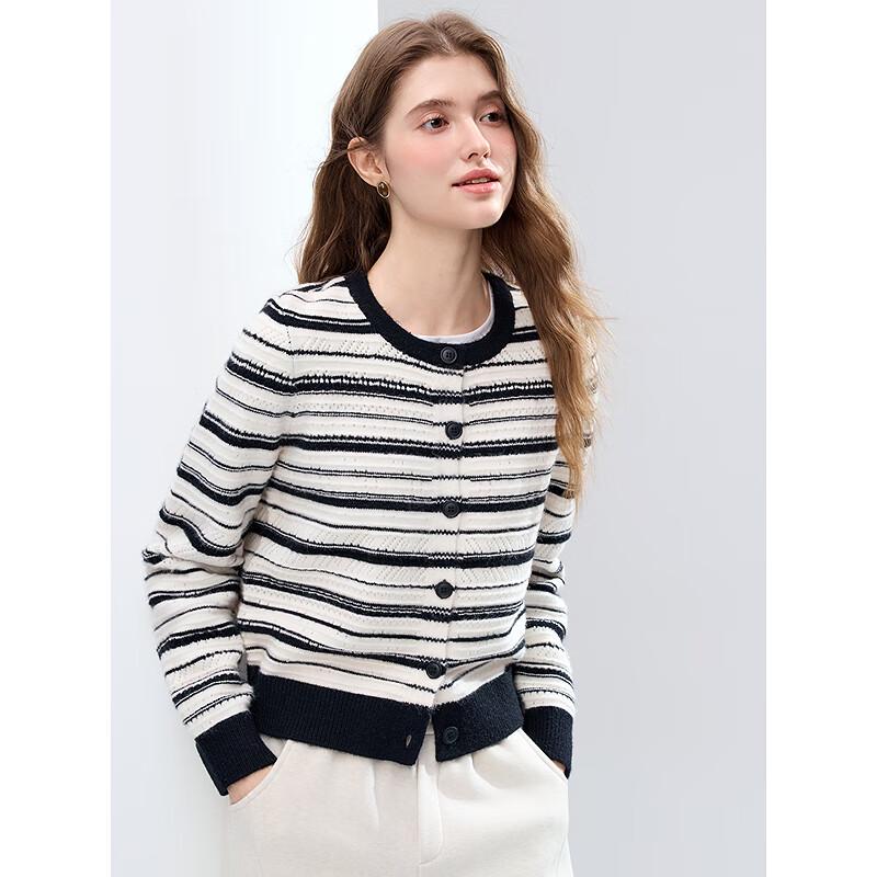 Betu Women's Striped Long Sleeve Knit Sweater