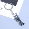 Rustproof Retro Style Keyring Bag Pendant Musical Instrument Keychain Zinc Alloy Construction For Daily Use