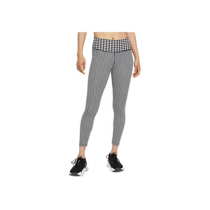 

Nike Женские облегающие штаны для фитнеса Dri-FIT One Icon Clash средней посадки длиной 3/4, черные DD4564-100 M