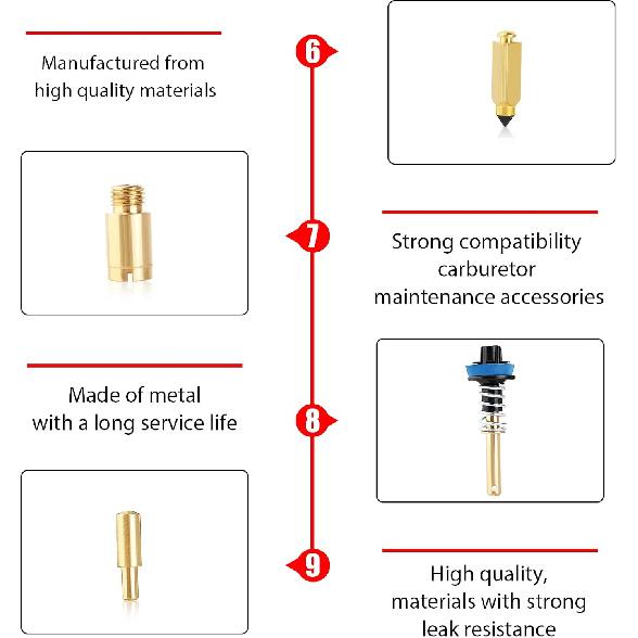Carburetor Rebuild Repair Kit Compatible with Edelbrock 1400 1404 1405 1406 1407 1409 1411 1477 Automotive 500 600 650 700 750 800 CFM Weber Marine
