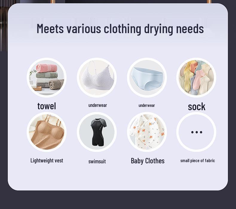 Mini Asciugatrice Portatile per Vestiti e Biancheria Intima, Dispositivo Disinfettante per Dormitorio, Pratico per Viaggi