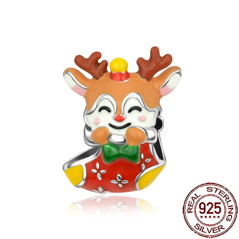 Novos Berloques de Cobre de Natal Papai Noel Berloques para Pulseira Corrente Cobra Colar Feminino Joias Diy