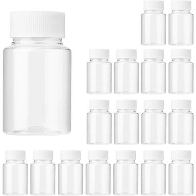 10 contenitori vuoti trasparenti in plastica da 20/30/80/100 ml con tappo a vite, flaconi per pillole ricaricabili, comodi per l'uso in viaggio a casa