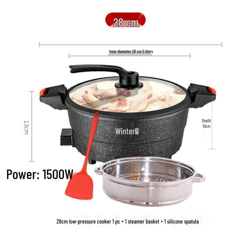 Multifunctional Non-stick Maifan Stone Pan for Steaming, Boiling & Pancakes