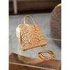 Small Wave Cutout Leather Tote Bag Crossbody Shoulder Set Women