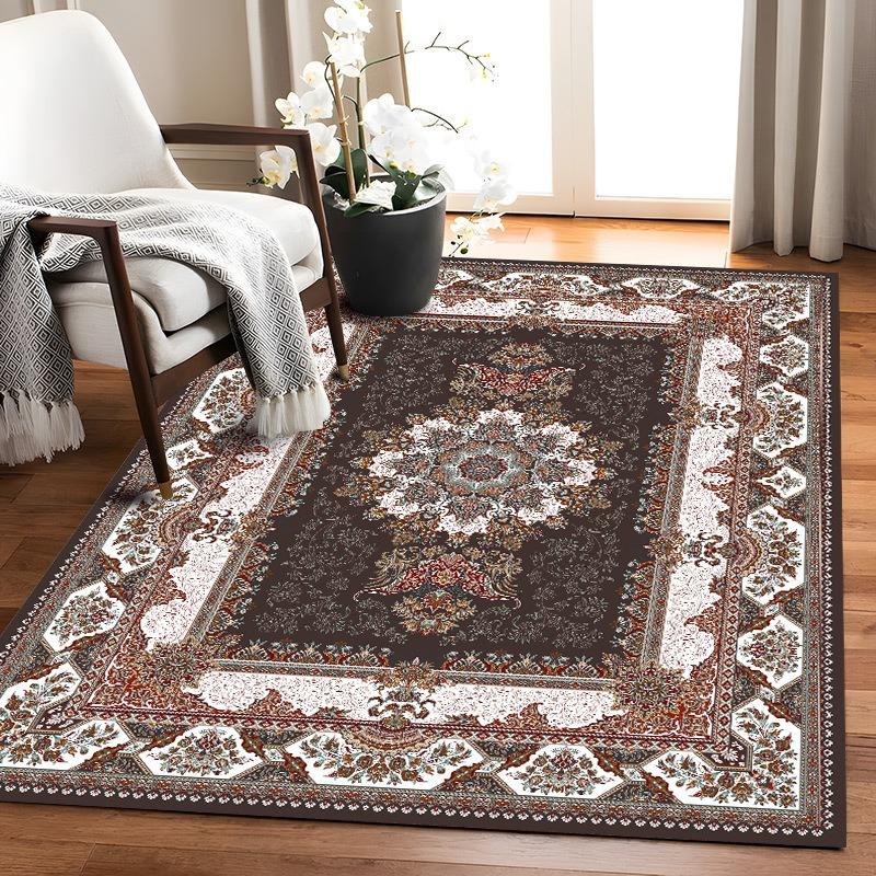 Retro Türkiye Europe Style Carpet Party Living Room Sofa Bedroom Bedside Study Entrance Door Rug Non-slip Luxury Home Decor Mat