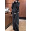 2026 Summer Korean Style Fashionable Trendy Set Sports Sweatshirt Wide-Leg Pants Plus Size Women's Two-Piece Outfit
