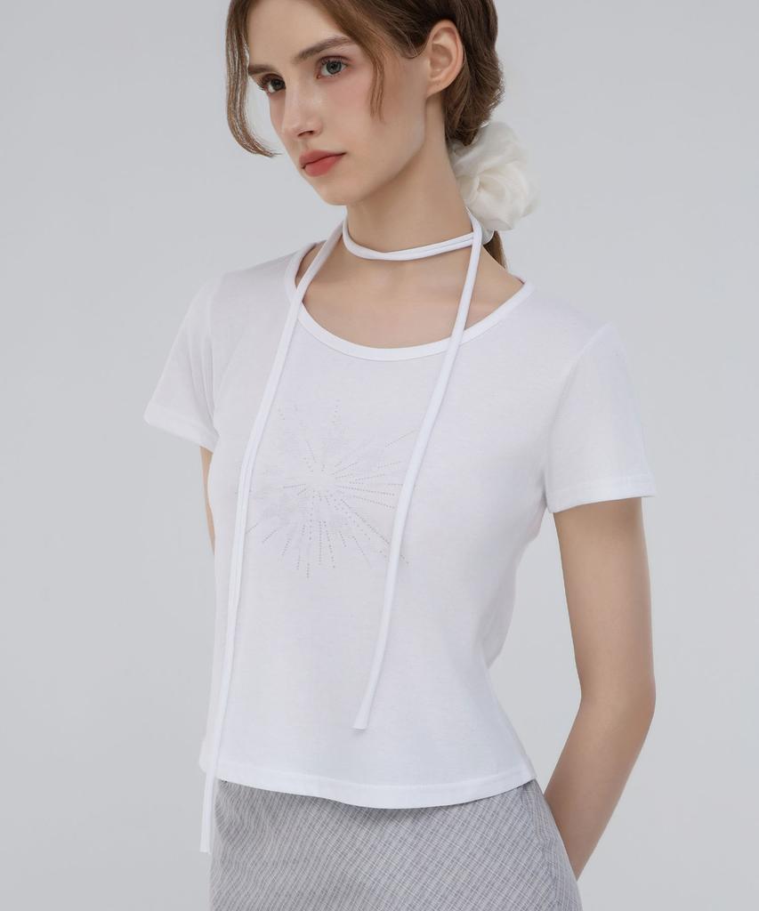 CHICKS Misty Weave Scarf White