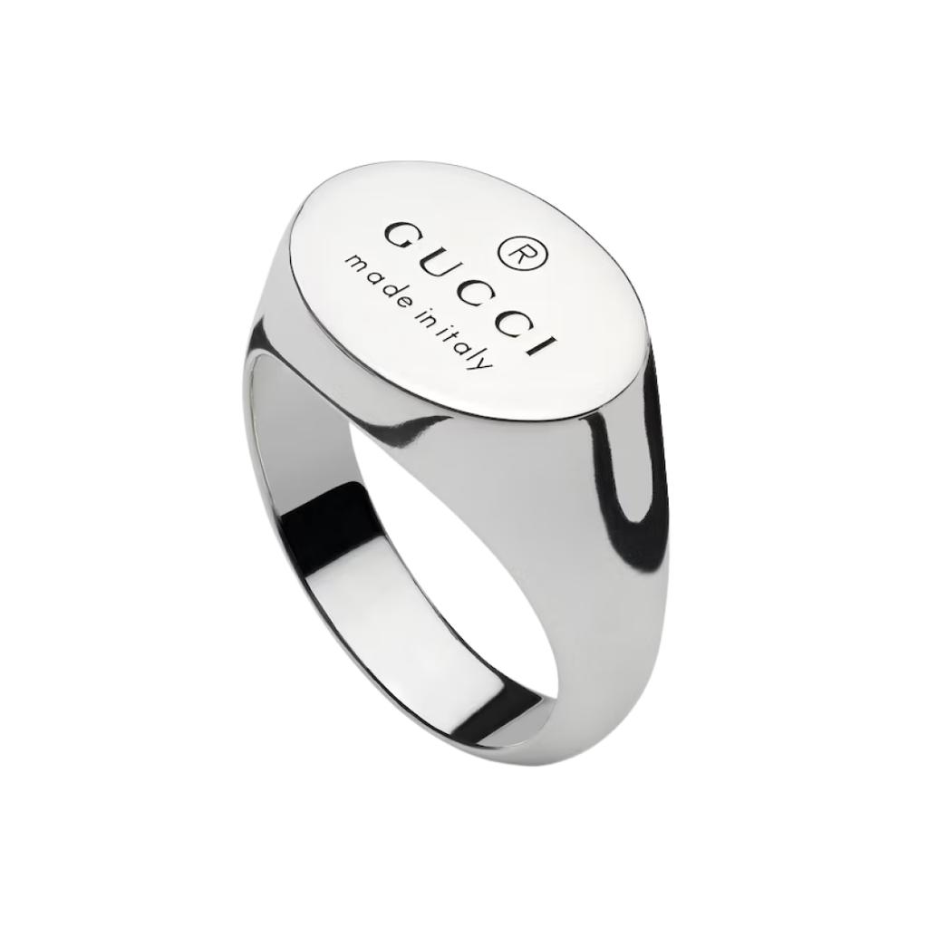 Gucci Marken Micro-Logo Design Glänzender 925er Silberring Unisex-Ringe 797033-J8400-8106