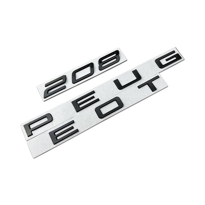 Metal Car Rear Trunk Emblem L Stickers Accessories for Peugeot 208 Letters Badge Modification Decoration