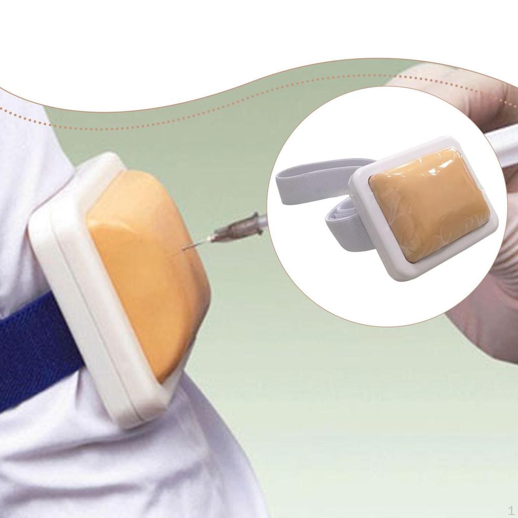 Injection Training Pad,Intramuscular Realistic with Elastic Strap Wearable Soft Sturdy Simulation