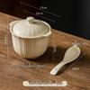 Ceramic Double-Ear Stew Pot with Lid (Set of 3)