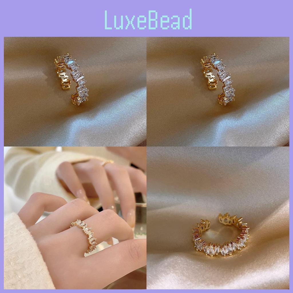 Elegant Adjustable Open Design Zirconia Ring For Women Chic Fashion Accessory